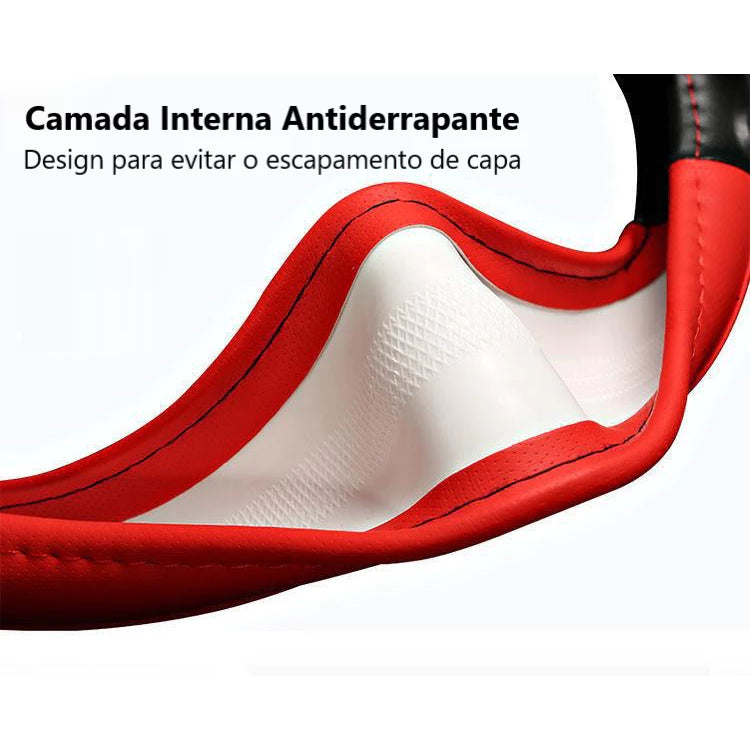Capa de fibra para volante - Antiderrapante 🔥