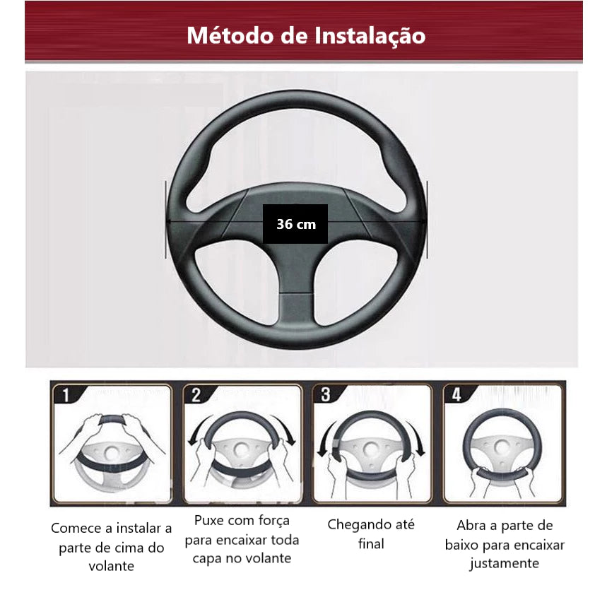 Capa de fibra para volante - Antiderrapante 🔥